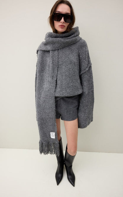 COOSH СВЕТР БУКЛЕ ЗІ СПУЩЕНОЮ ЛІНІЄЮ ПЛЕЧА