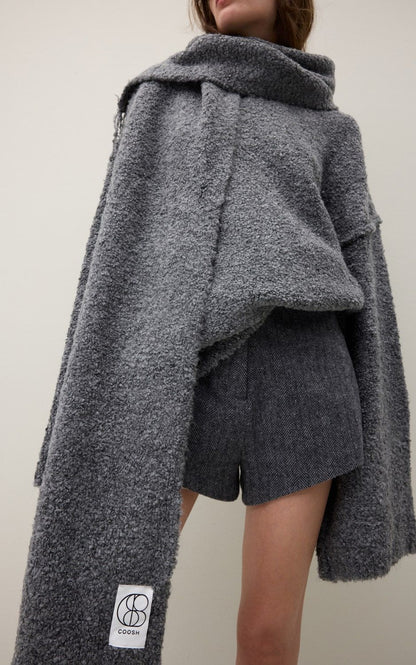 COOSH СВЕТР БУКЛЕ ЗІ СПУЩЕНОЮ ЛІНІЄЮ ПЛЕЧА