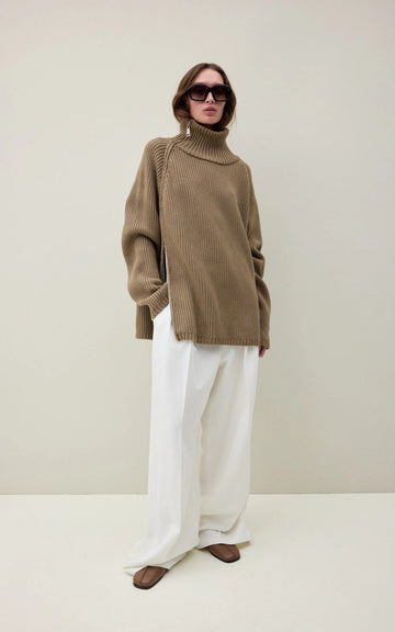 COOSH Светр oversize з високим коміром та блискавкою