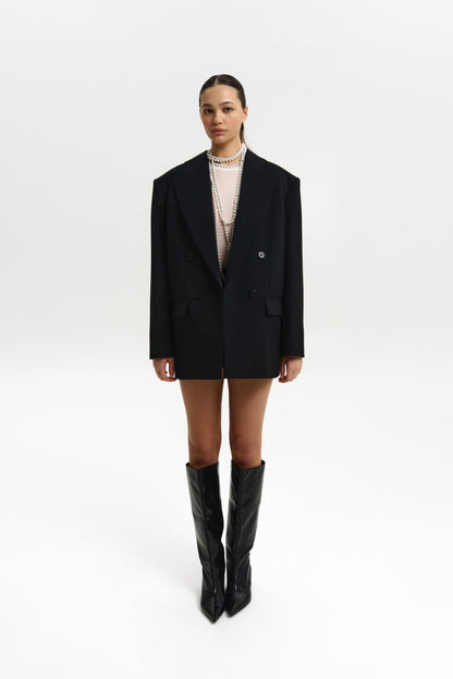 BAZHANE Жакет вовняний двобортний оверсайз з підплічниками