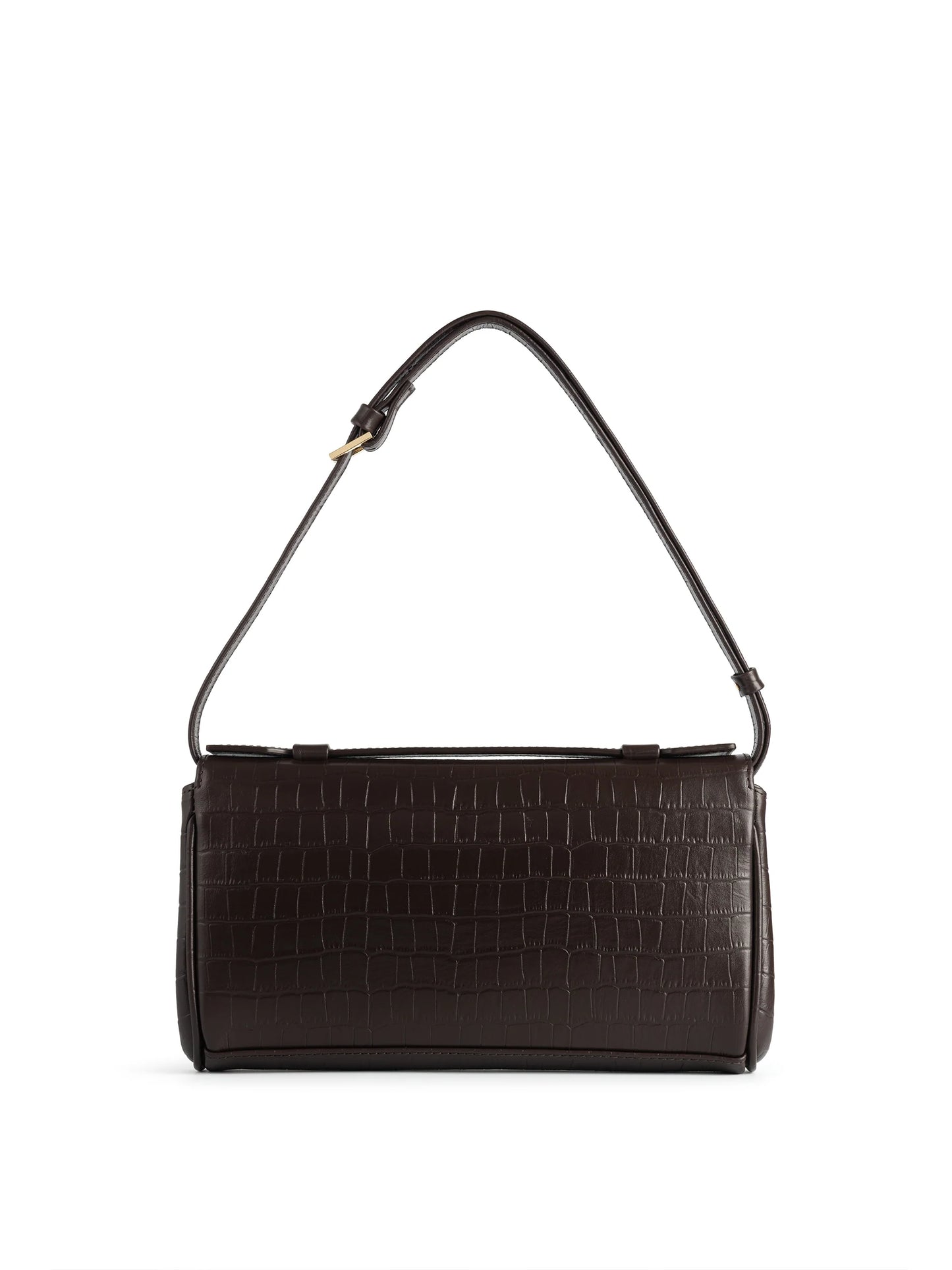 NUKOT BAGUETTE FLIP CROCO BROWN