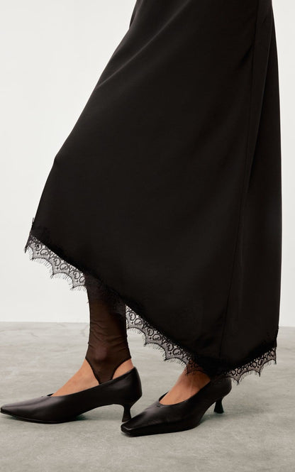 COOSH СУКНЯ МІДІ MAURA САТИНОВА З АСИМЕТРИЧНИМ НИЗОМ