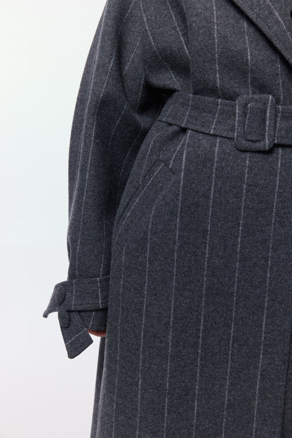 BAZHANE ПАЛЬТО МАКСІ ЗІ СПУЩЕНИМ РУКАВОМ