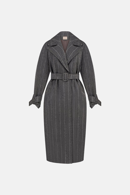 BAZHANE ПАЛЬТО МАКСІ ЗІ СПУЩЕНИМ РУКАВОМ