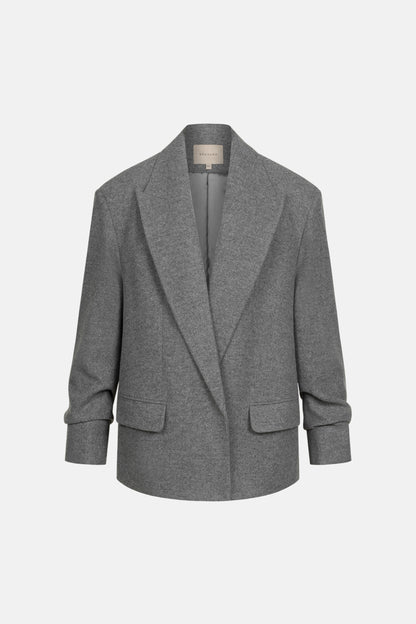 BAZHANE ПАЛЬТО-ЖАКЕТ ОВЕРСАЙЗ ІЗ ЗБІРКОЮ НА РУКАВІ