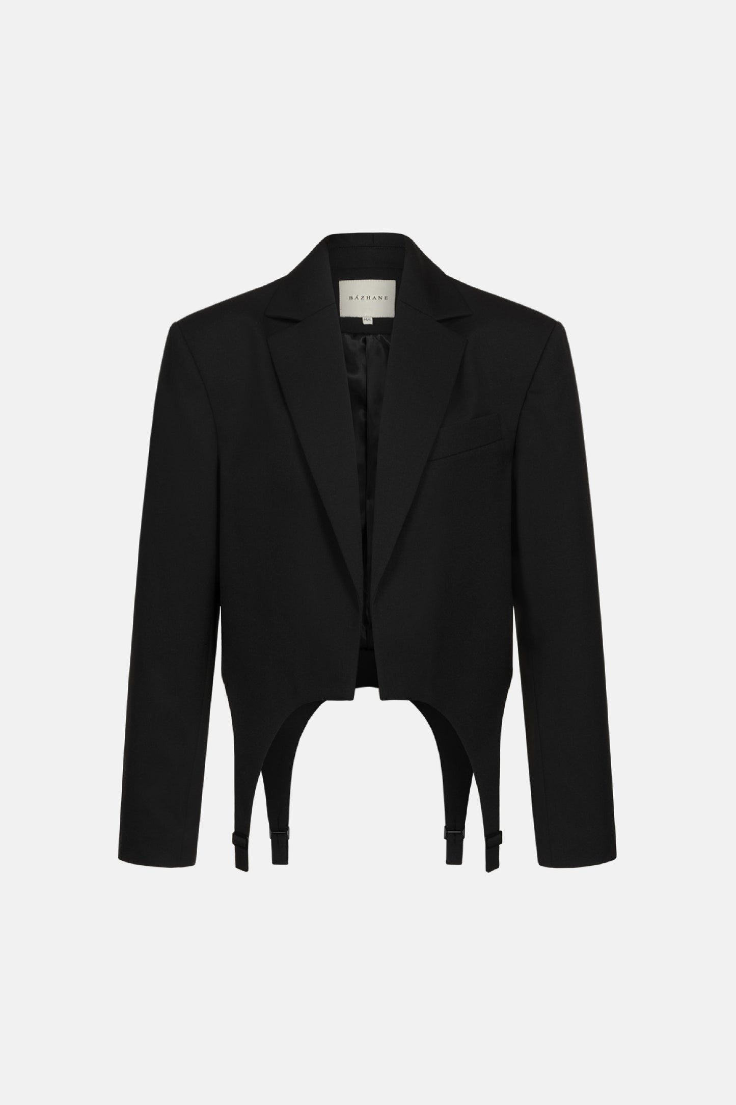 BAZHANE Жакет кроп вовняний з гартерами