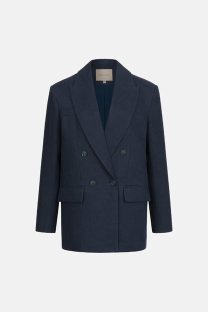 BAZHANE Жакет лляний двобортний оверсайз з підплічниками