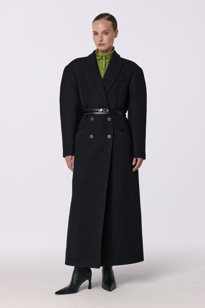 BAZHANE ДВОБОРТНЕ ПАЛЬТО З АКЦЕНТНИМ ПЛЕЧЕМ