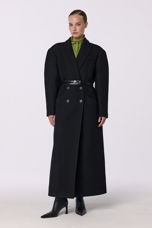 BAZHANE ДВОБОРТНЕ ПАЛЬТО З АКЦЕНТНИМ ПЛЕЧЕМ