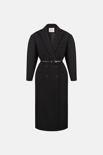 BAZHANE ДВОБОРТНЕ ПАЛЬТО З АКЦЕНТНИМ ПЛЕЧЕМ