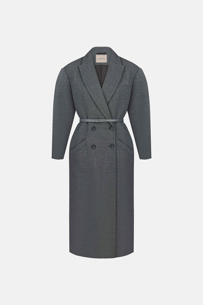 BAZHANE ДВОБОРТНЕ ПАЛЬТО З АКЦЕНТНИМ ПЛЕЧЕМ