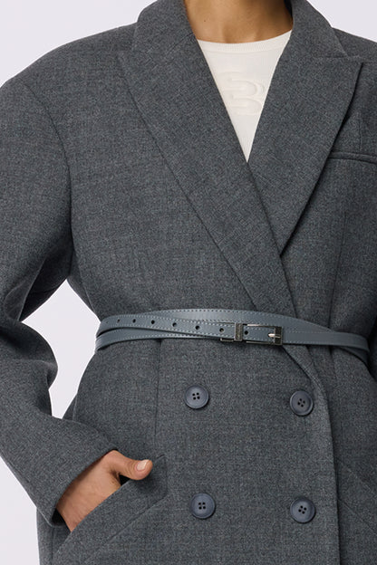 BAZHANE ДВОБОРТНЕ ПАЛЬТО З АКЦЕНТНИМ ПЛЕЧЕМ