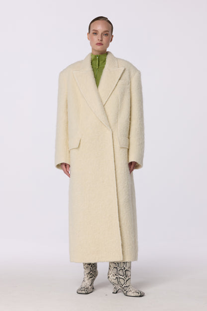 BAZHANE ПАЛЬТО ОВЕРСАЙЗ ПРЯМОГО КРОЮ З АЛЬПАКИ