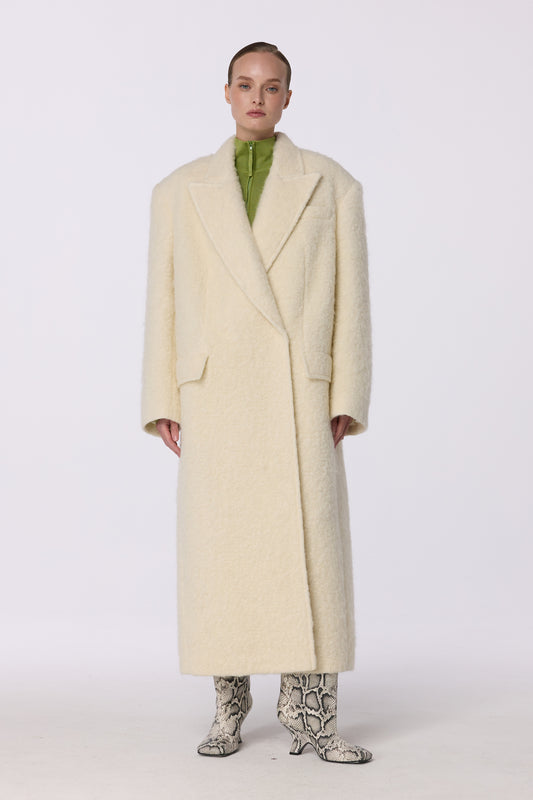 BAZHANE ПАЛЬТО ОВЕРСАЙЗ ПРЯМОГО КРОЮ З АЛЬПАКИ