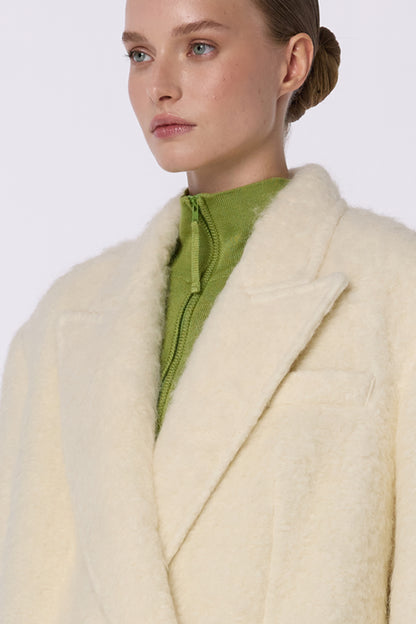 BAZHANE ПАЛЬТО ОВЕРСАЙЗ ПРЯМОГО КРОЮ З АЛЬПАКИ