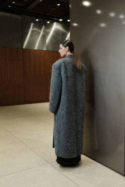 BAZHANE ПАЛЬТО ОВЕРСАЙЗ ПРЯМОГО КРОЮ З АЛЬПАКИ