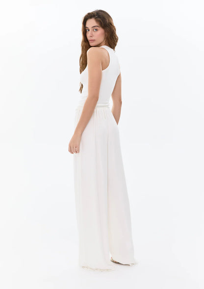 ALICE K Брюки з віскози в молочному кольорі