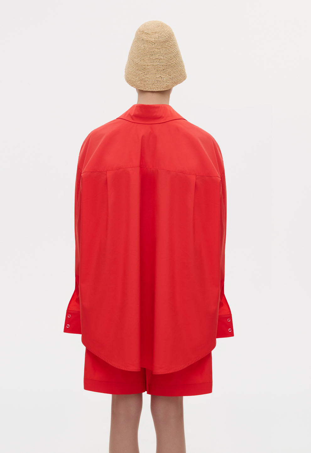 BE OM Жіноча oversize сорочка червона