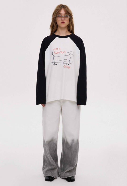 BE OM ЛОНГСЛІВ РЕГЛАН ОВЕРСАЙЗ МОЛОЧНИЙ TOO FAST