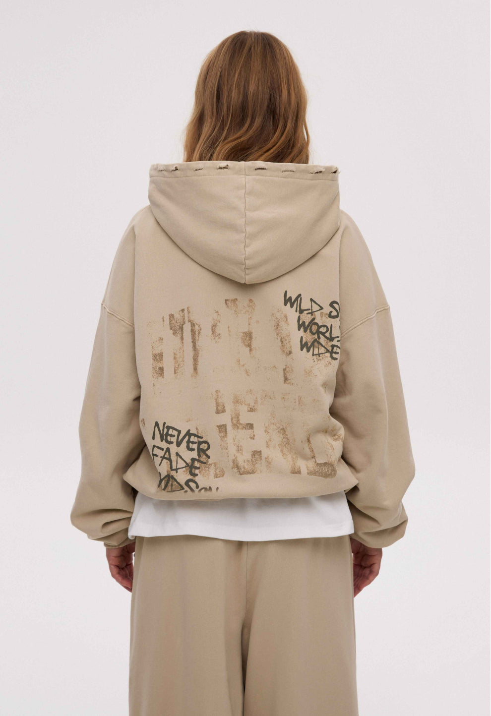 BE OM ХУДІ ОВЕРСАЙЗ ВИВАРЕНИЙ БЕЖЕВИЙ