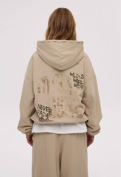 BE OM ХУДІ ОВЕРСАЙЗ ВИВАРЕНИЙ БЕЖЕВИЙ