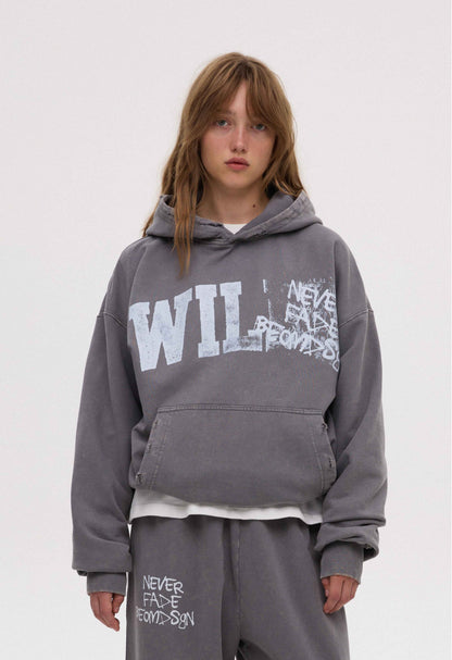 BE OM ХУДІ ОВЕРСАЙЗ ВИВАРЕНИЙ СІРИЙ