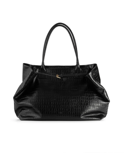 NUKOT TOTE CROCO BLACK