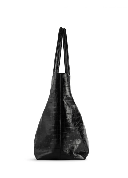 NUKOT TOTE CROCO BLACK