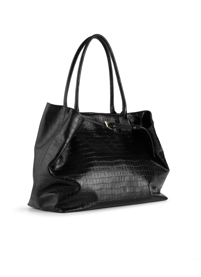 NUKOT TOTE CROCO BLACK