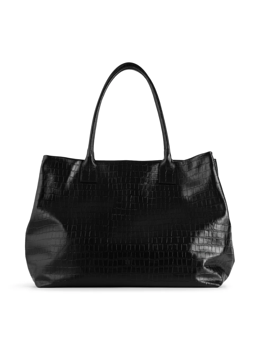 NUKOT TOTE CROCO BLACK