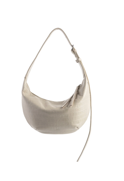 NUKOT HOBO DROP MINI CROCO CREAM