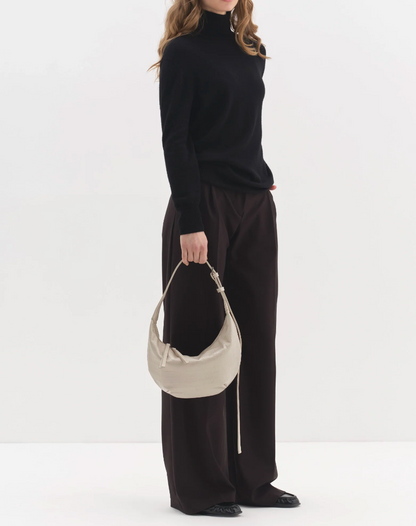NUKOT HOBO DROP MINI CROCO CREAM