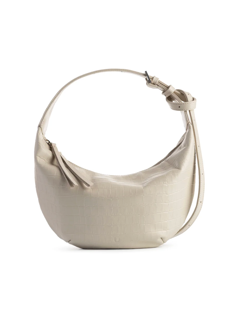 NUKOT HOBO DROP MINI CROCO CREAM