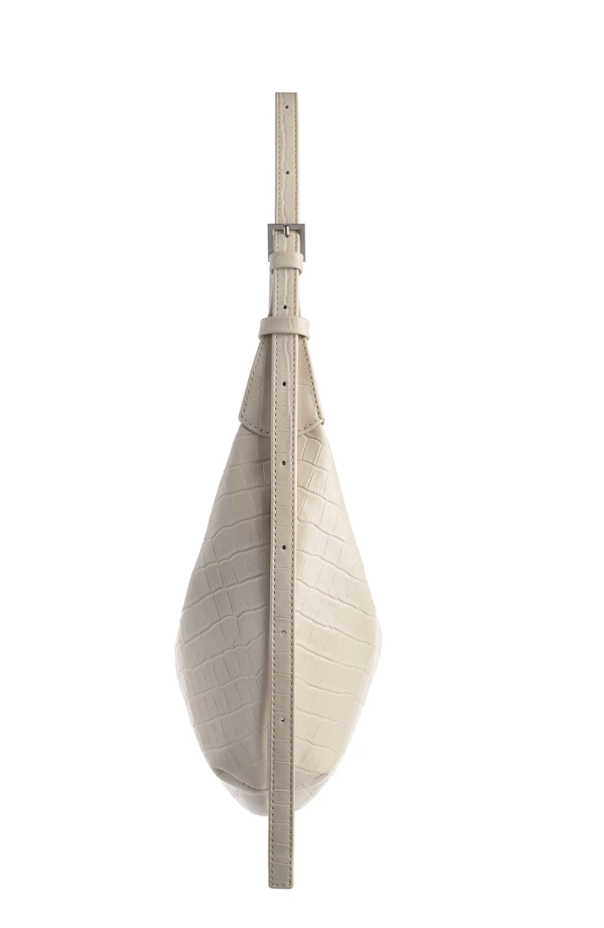 NUKOT HOBO DROP MINI CROCO CREAM