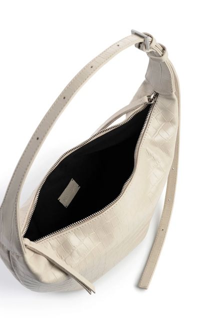 NUKOT HOBO DROP MINI CROCO CREAM