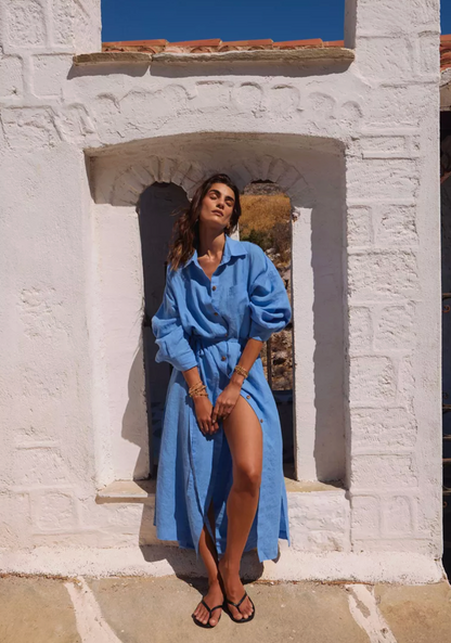 DAYINLINEN Сукня-сорочка, MAXI довжини