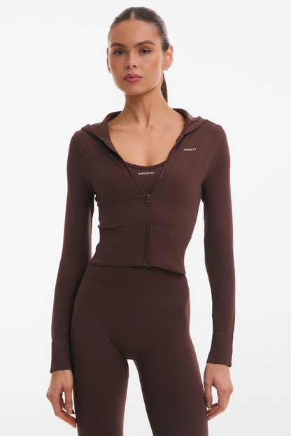 MISSD Кофта із технологією вологовідведення Kayla jacket шоколадна