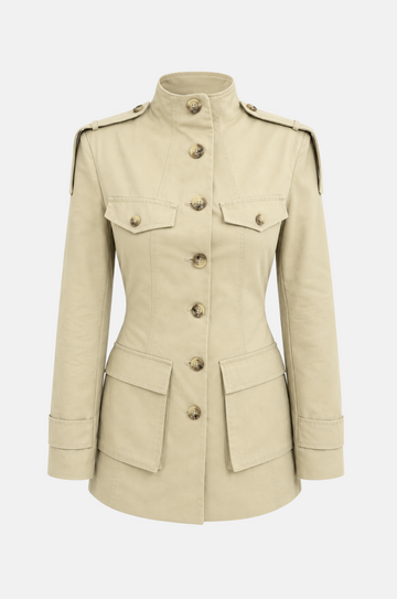 MISS DIAMOND Тренч приталений Briony jacket бежевий