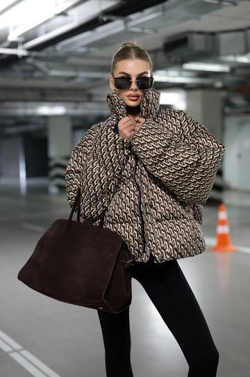 MISS DIAMOND Пуховик брендований Davis коричневий