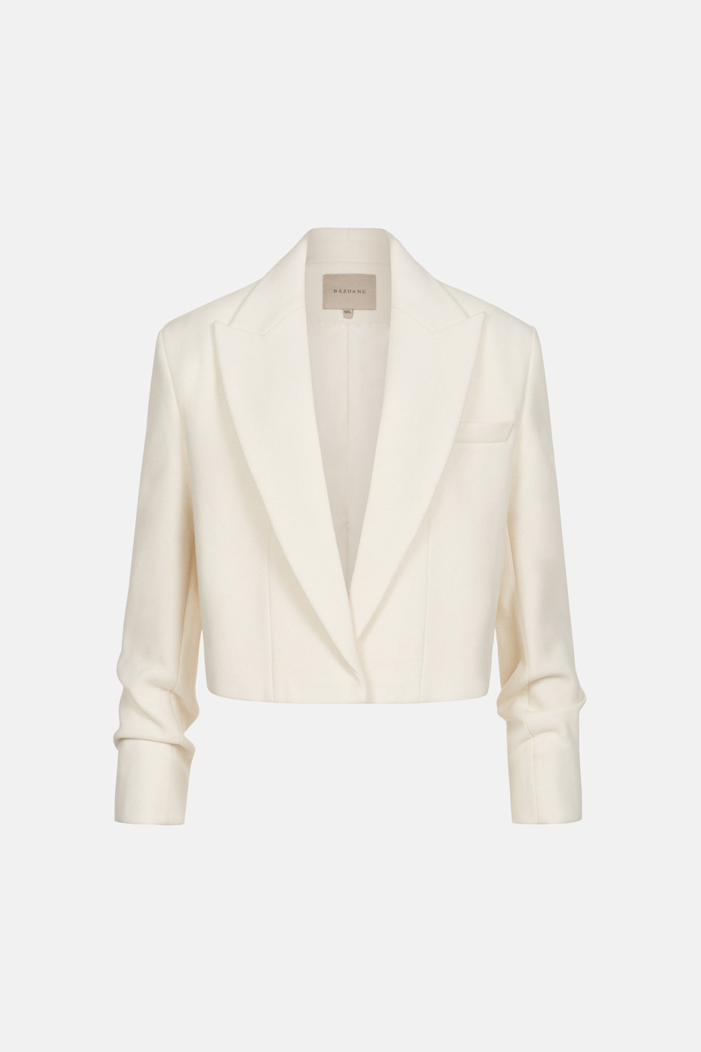 BAZHANE ПАЛЬТО КРОП ЗІ ЗБІРКОЮ НА РУКАВІ