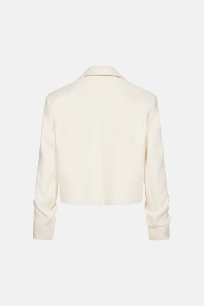 BAZHANE ПАЛЬТО КРОП ЗІ ЗБІРКОЮ НА РУКАВІ