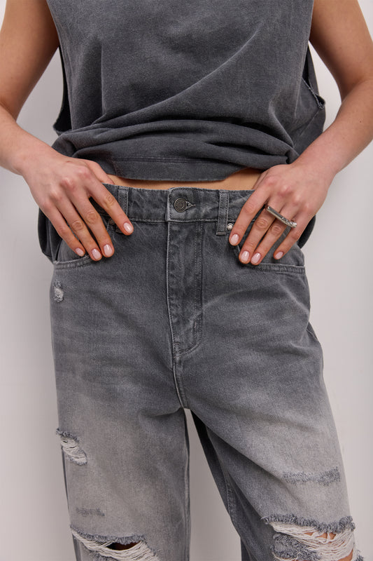 BAZHANE Джинси Boyish Rippe