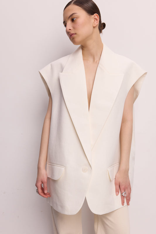 BAZHANE Жилет лляний оверсайз