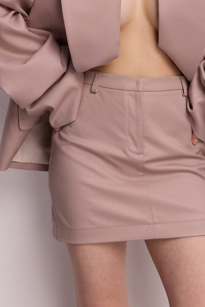 BAZHANE СПІДНИЦЯ МІНІ КОТОНОВА З ВИСОКОЮ ПОСАДКОЮ