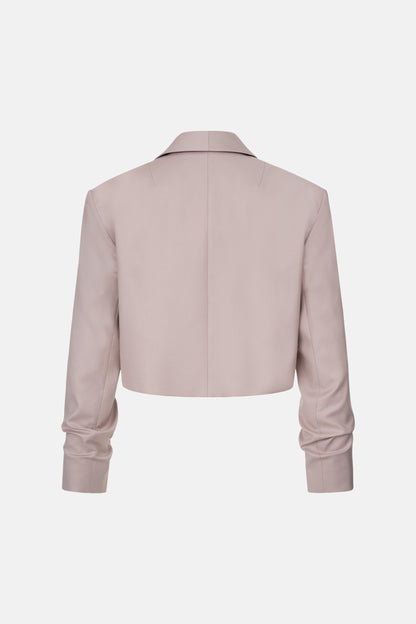 BAZHANE Жакет кроп котоновий зі збіркою на рукаві