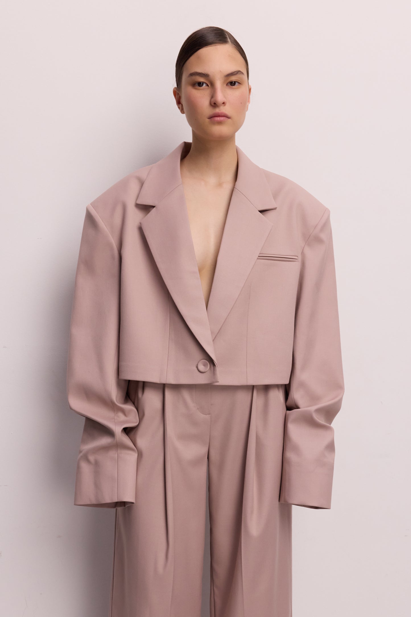 BAZHANE Жакет кроп котоновий зі збіркою на рукаві