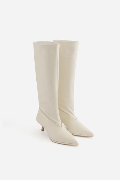 Kachorovska ERICA чоботи молочні шкіряні