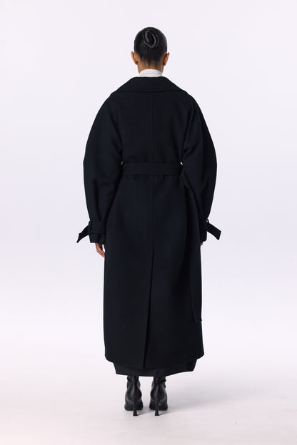 BAZHANE ПАЛЬТО МАКСІ ЗІ СПУЩЕНИМ РУКАВОМ