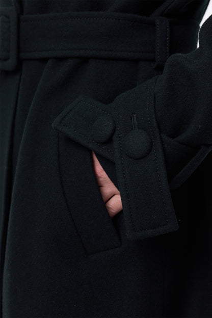 BAZHANE ПАЛЬТО МАКСІ ЗІ СПУЩЕНИМ РУКАВОМ