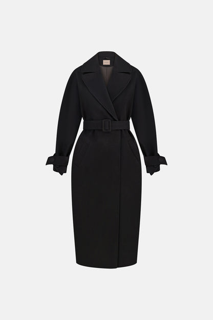 BAZHANE ПАЛЬТО МАКСІ ЗІ СПУЩЕНИМ РУКАВОМ